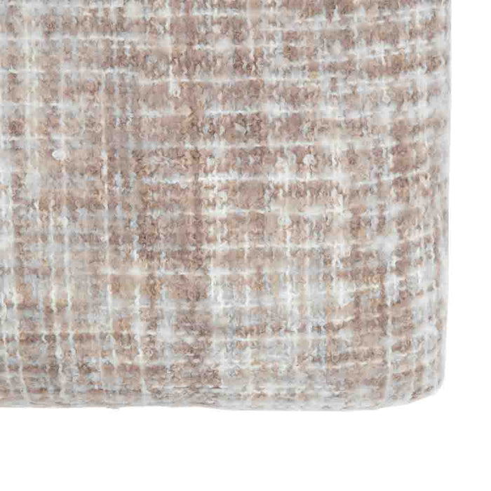 Woven Faux Mohair Sherpa Throw Natural