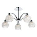 Yasmin 5 Light Semi Flush Polished Chrome<br>Polished Chrome