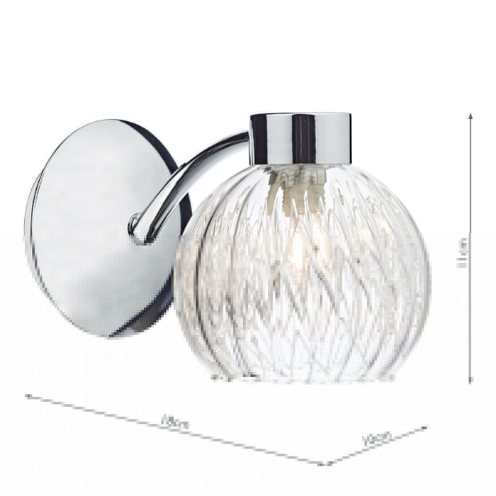 Yasmin Single Wall Bracket Polished Chrome<br>Polished Chrome