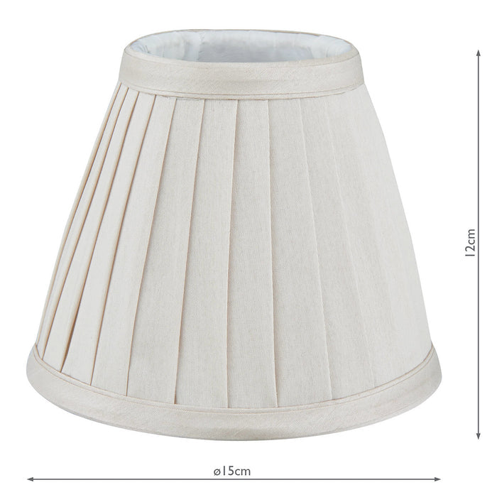 Yovanna Ivory Faux Silk Pleated Shade 15cm<br>Ivory