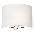 Zala White Linen Tapered Drum Shade 20cm<br>White