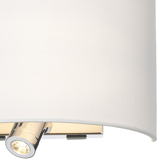 Zala White Linen Tapered Drum Shade 20cm<br>White