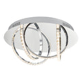 Zancara Small 4 Light Flush Polished Chrome and Crystal LED<br>Polished Chrome