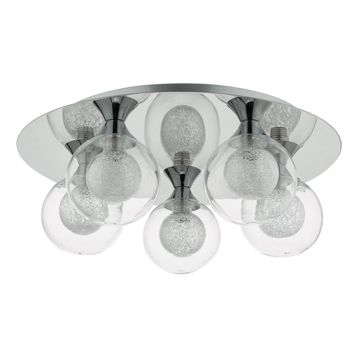 Zeke 5 Light Flush Polished Chrome<br>Polished Chrome