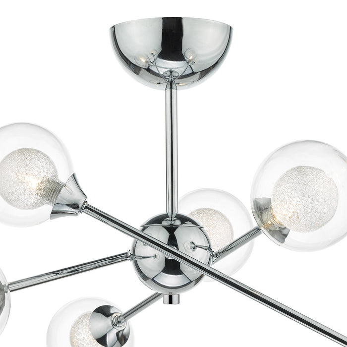 Zeke 6 Light Semi Flush Polished Chrome<br>Polished Chrome