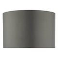 Zeya Grey Faux Silk Drum Shade 37cm<br>Grey
