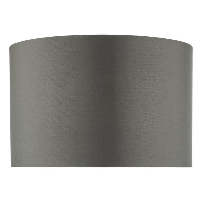Zeya Grey Faux Silk Drum Shade 37cm<br>Grey